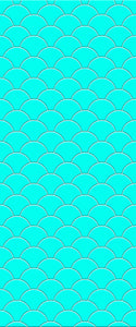 Blue Fishscales Acrylic Shower Wall Panel 2440mm x 1220mm (3mm Thick) - CladdTech