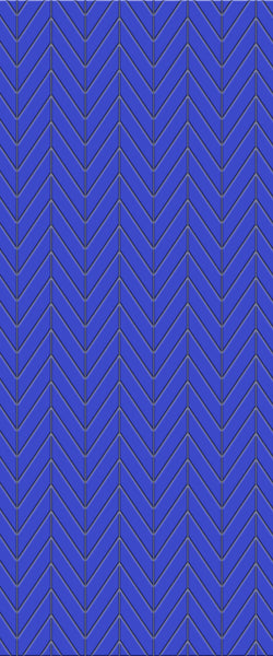 Blue Chevron Acrylic Shower Wall Panel 2440mm x 1220mm (3mm Thick) - CladdTech