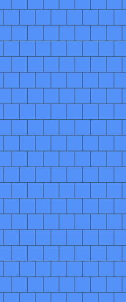 Blue Large Squares Acrylic Shower Wall Panel 2440mm x 1220mm (3mm Thick) - CladdTech