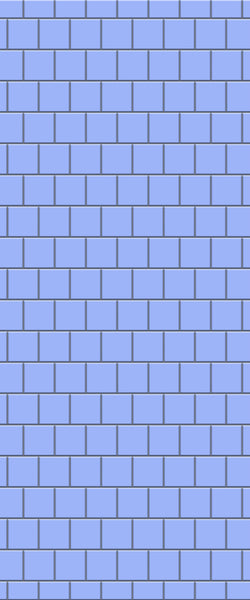 Blue Large Squares Acrylic Shower Wall Panel 2440mm x 1220mm (3mm Thick) - CladdTech