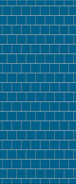 Blue Large Squares Acrylic Shower Wall Panel 2440mm x 1220mm (3mm Thick) - CladdTech