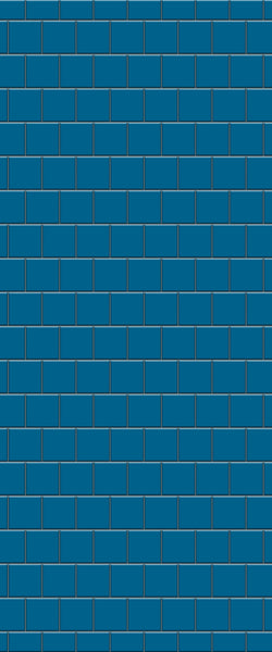 Blue Large Squares Acrylic Shower Wall Panel 2440mm x 1220mm (3mm Thick) - CladdTech