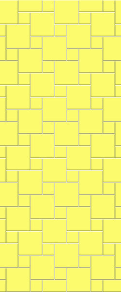 Yellow Pin Wheel Tile Acrylic Shower Wall Panel 2440mm x 1220mm ( 3mm Thick) - CladdTech