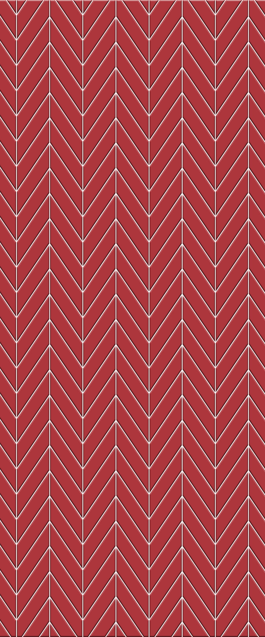 Red Chevron Tile Acrylic Shower Wall Panel 2440mm x 1220mm ( 3mm Thick) - CladdTech