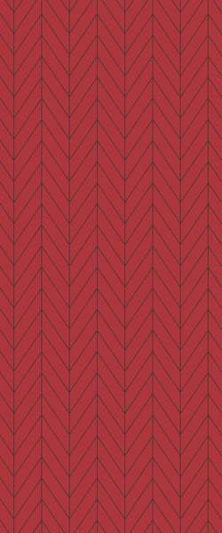 Red Chevron Tile Acrylic Shower Wall Panel 2440mm x 1220mm ( 3mm Thick) - CladdTech