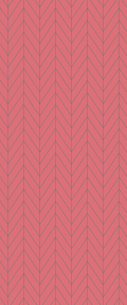 Red Chevron Tile Acrylic Shower Wall Panel 2440mm x 1220mm ( 3mm Thick) - CladdTech