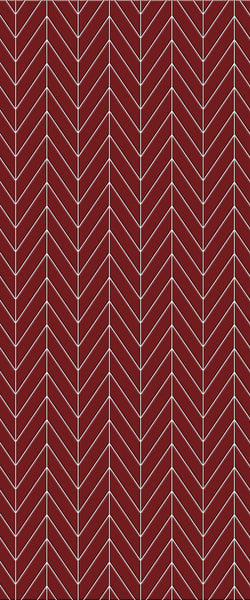 Red Chevron Tile Acrylic Shower Wall Panel 2440mm x 1220mm ( 3mm Thick) - CladdTech