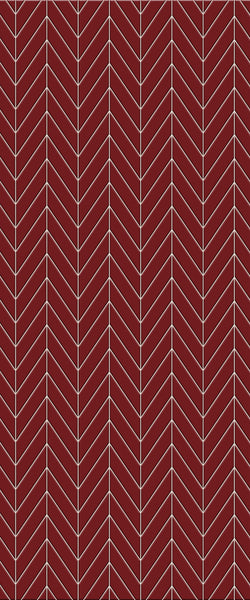 Red Chevron Tile Acrylic Shower Wall Panel 2440mm x 1220mm ( 3mm Thick) - CladdTech