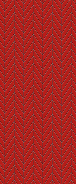 Red Chevron Tile Acrylic Shower Wall Panel 2440mm x 1220mm ( 3mm Thick) - CladdTech