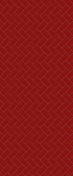 Red Diagonal Herringbone Tile Acrylic Shower Panel 2440mm x 1220mm ( 3mm Thick) - CladdTech