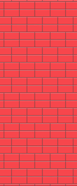 Red Brickbond Tile Acrylic Shower Wall Panel 2440mm x 1220mm ( 3mm Thick) - CladdTech