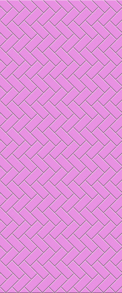 Pink Diagonal Herringbone Tile Acrylic Shower Panel 2440mm x 1220mm ( 3mm Thick) - CladdTech