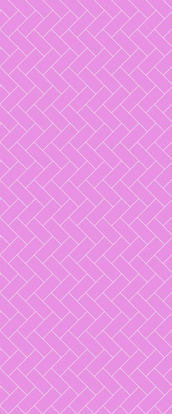 Pink Diagonal Herringbone Tile Acrylic Shower Panel 2440mm x 1220mm ( 3mm Thick) - CladdTech