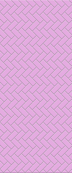 Pink Diagonal Herringbone Tile Acrylic Shower Panel 2440mm x 1220mm ( 3mm Thick) - CladdTech