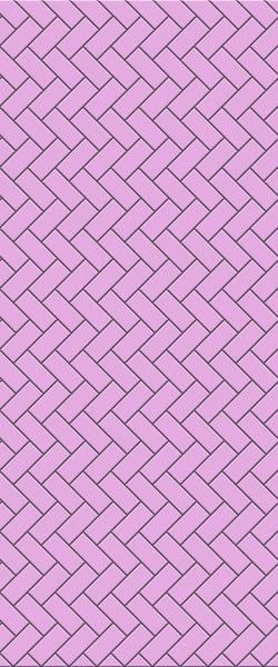 Pink Diagonal Herringbone Tile Acrylic Shower Panel 2440mm x 1220mm ( 3mm Thick) - CladdTech