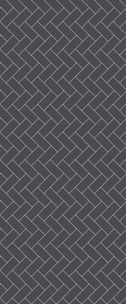 Grey Diagonal Herringbone Tile Acrylic Shower Wall Panel 2440mm x 1220mm (3mm Thick) - CladdTech