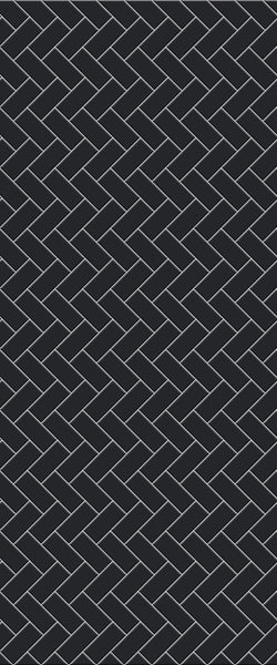 Grey Diagonal Herringbone Tile Acrylic Shower Wall Panel 2440mm x 1220mm (3mm Thick) - CladdTech