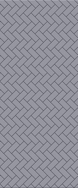 Grey Diagonal Herringbone Tile Acrylic Shower Wall Panel 2440mm x 1220mm (3mm Thick) - CladdTech