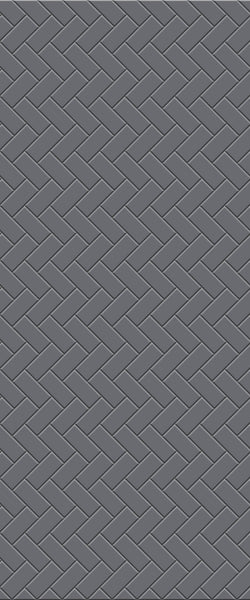 Grey Diagonal Herringbone Tile Acrylic Shower Wall Panel 2440mm x 1220mm (3mm Thick) - CladdTech