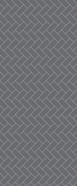 Grey Diagonal Herringbone Tile Acrylic Shower Wall Panel 2440mm x 1220mm (3mm Thick) - CladdTech