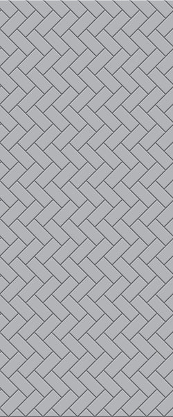 Grey Diagonal Herringbone Tile Acrylic Shower Wall Panel 2440mm x 1220mm (3mm Thick) - CladdTech