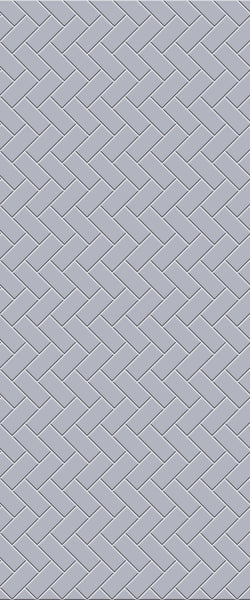 Grey Diagonal Herringbone Tile Acrylic Shower Wall Panel 2440mm x 1220mm (3mm Thick) - CladdTech