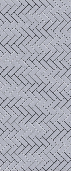 Grey Diagonal Herringbone Tile Acrylic Shower Wall Panel 2440mm x 1220mm (3mm Thick) - CladdTech