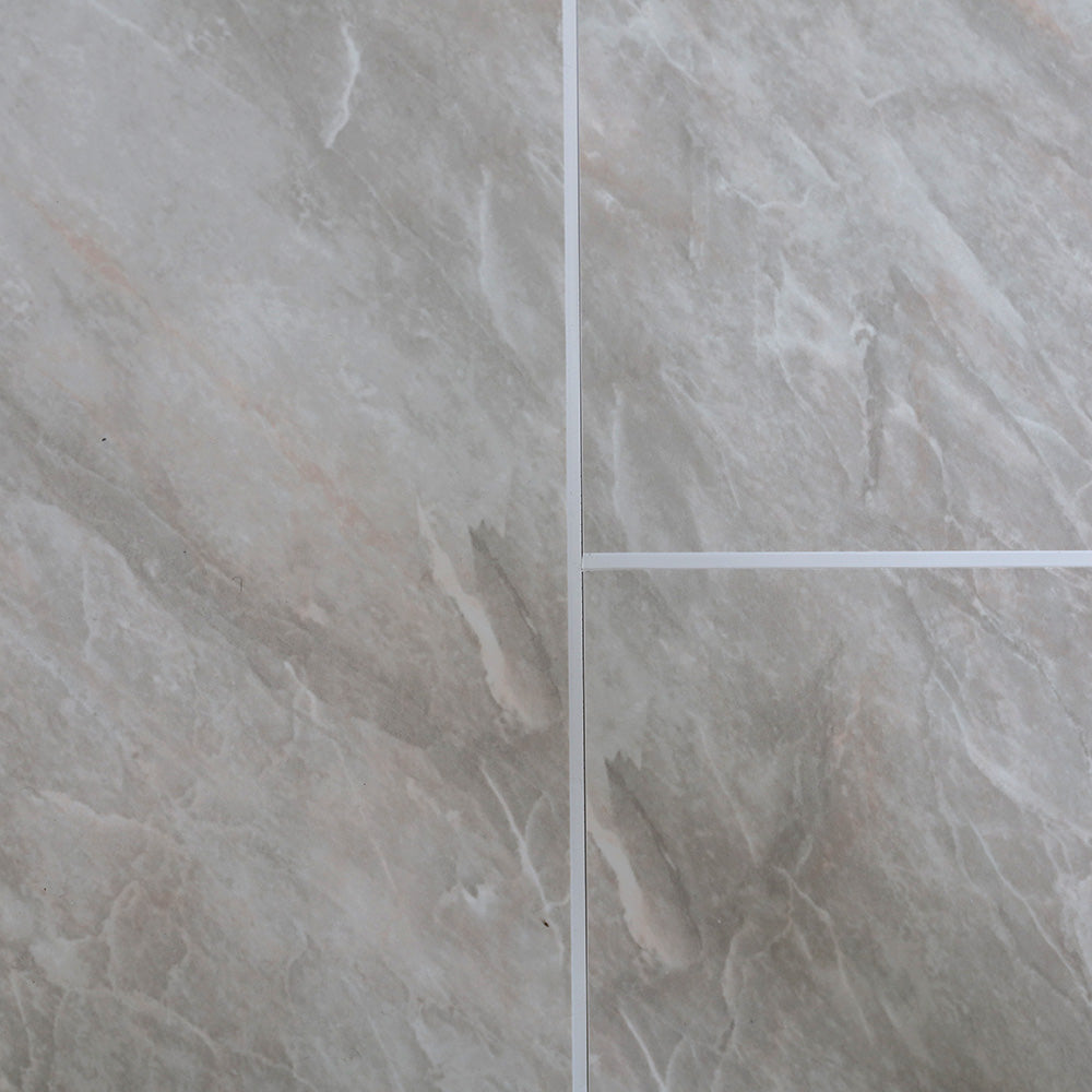 Grey Marble Tile Groove 8mm Bathroom Wall Cladding PVC Panel ...